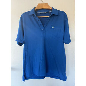 Travis Mathew Men's Sz XL Polo Shirt Royal Blue Golf Pima Cotton blend